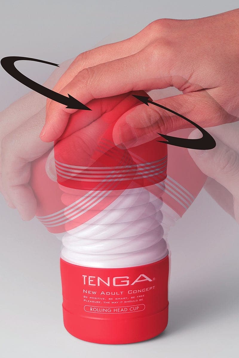 Masturbateur flexible à usage unique Rolling Head Cup 15cm - Tenga