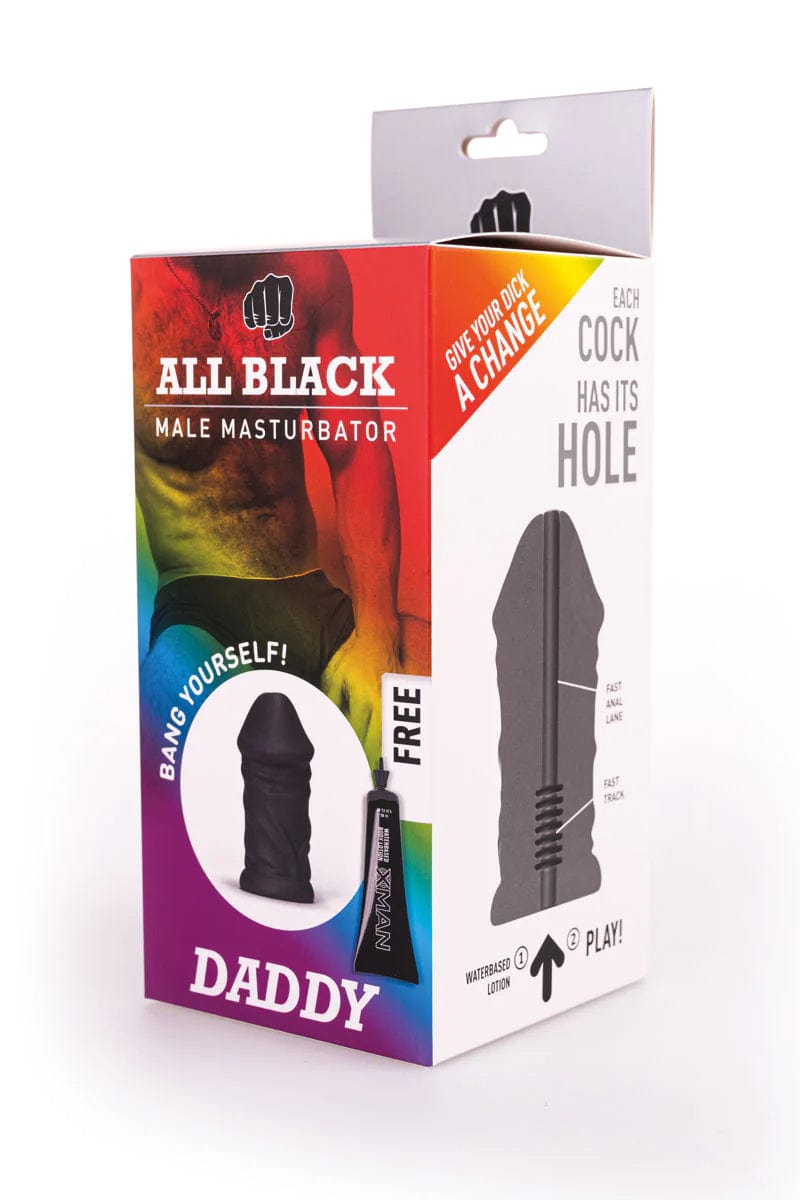 Masturbateur flexible noir pour homme Daddy - All Black