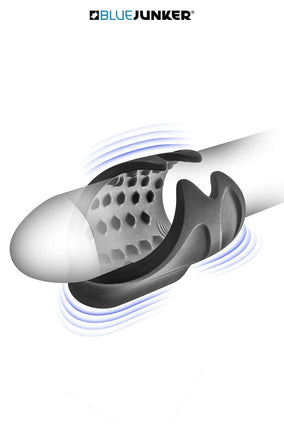 Masturbateur masculin 10 modes vibrant automatique avec ergots 1h d’autonomie - Blue Junker