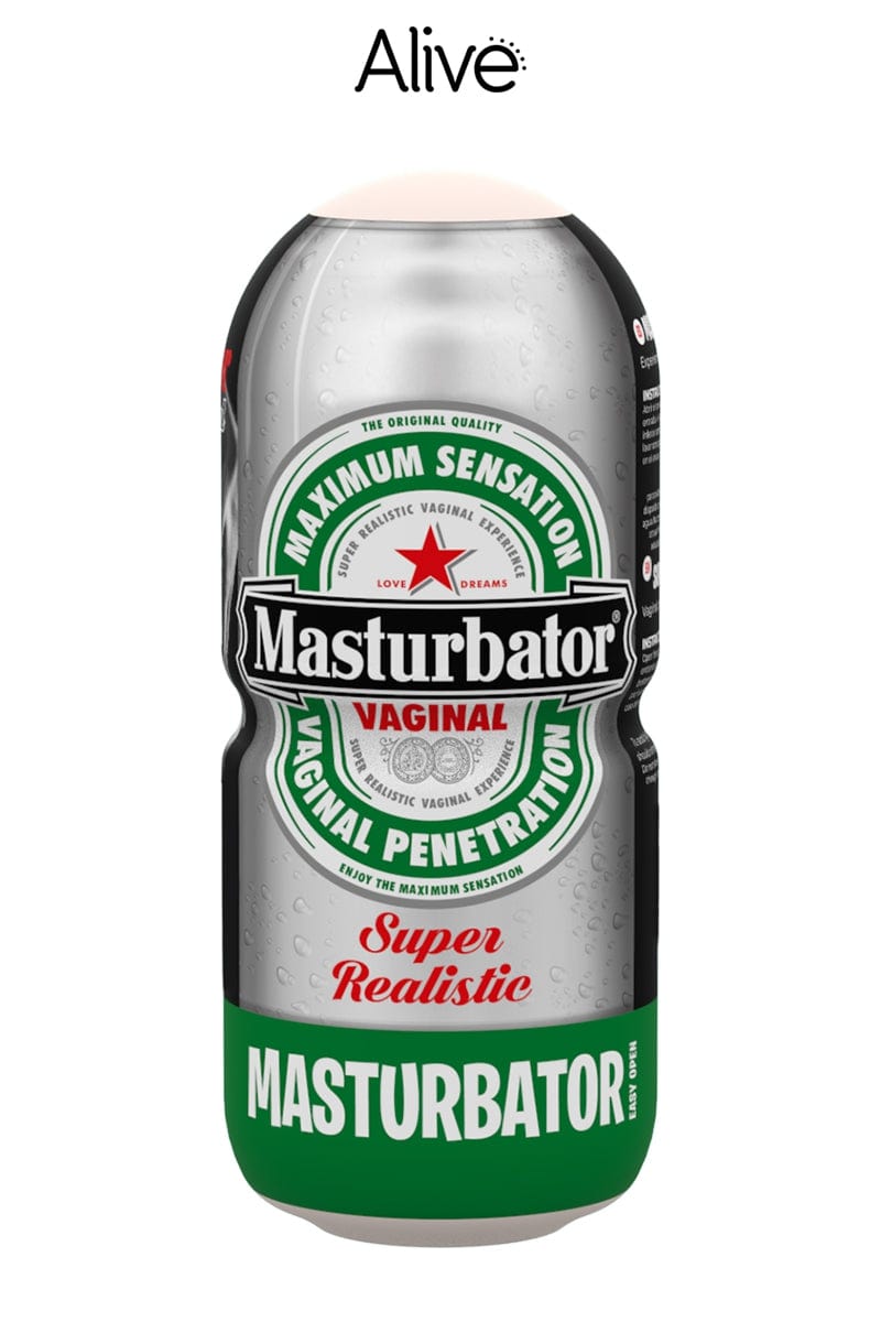 Masturbateur vagin texture ultra-réaliste humoristique canette bière - Alive