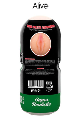Masturbateur vagin texture ultra-réaliste humoristique canette bière - Alive