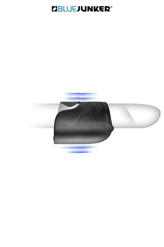 Masturbateur vibrant automatique avec stries en silicone flexible sensation intense - Blue Junker