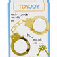 Menottes en métal doré pour jeu bondage réglables + 2 clés fournies - Toy Joy