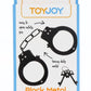 Menottes en métal noir réglables jeu bdsm + 2 clés fournies - Toy Joy