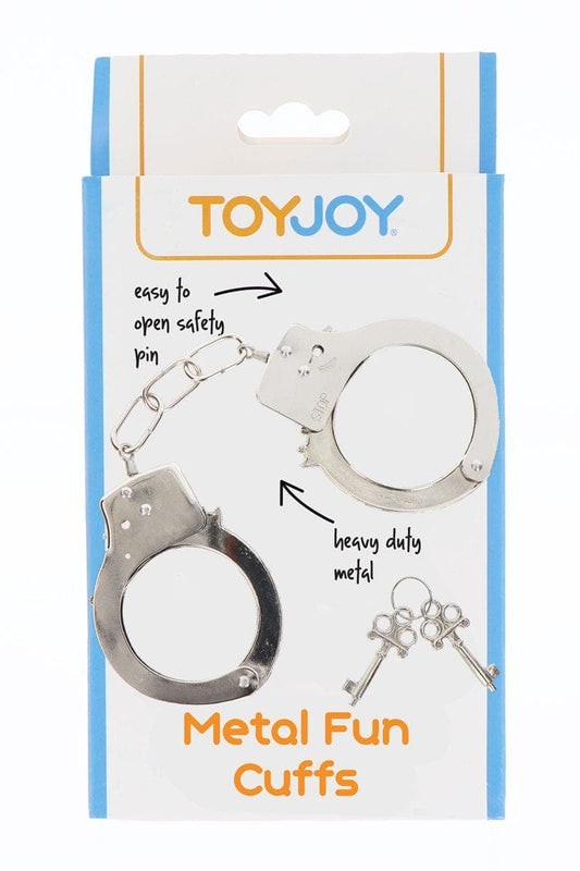 Menottes métal argenté ajustable bondage + 2 clés fournies - Toy Joy