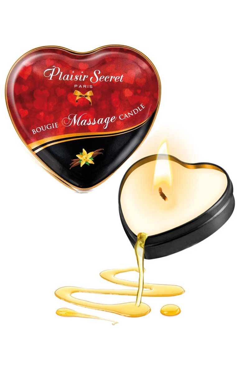 Mini bougie de massage douce goût Vanille 35ml - Plaisir Secret