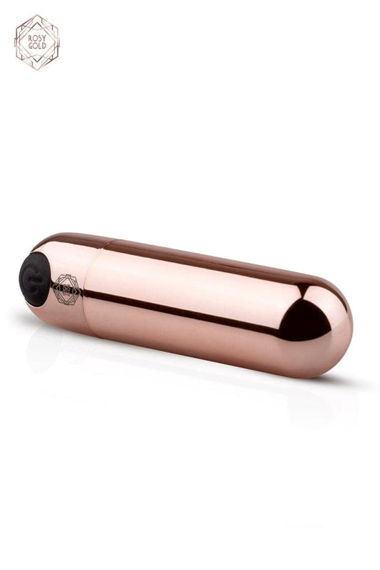 Mini vibro bullet étanche rechargeable USB idéal pour voyager 7,5cm - Rosy Gold