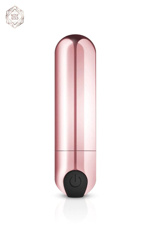 Mini vibro bullet étanche rechargeable USB idéal pour voyager 7,5cm - Rosy Gold