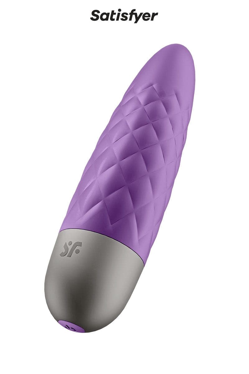 Mini vibromasseur silencieux Ultra power bullet 5 violet 9cm - Satisfyer