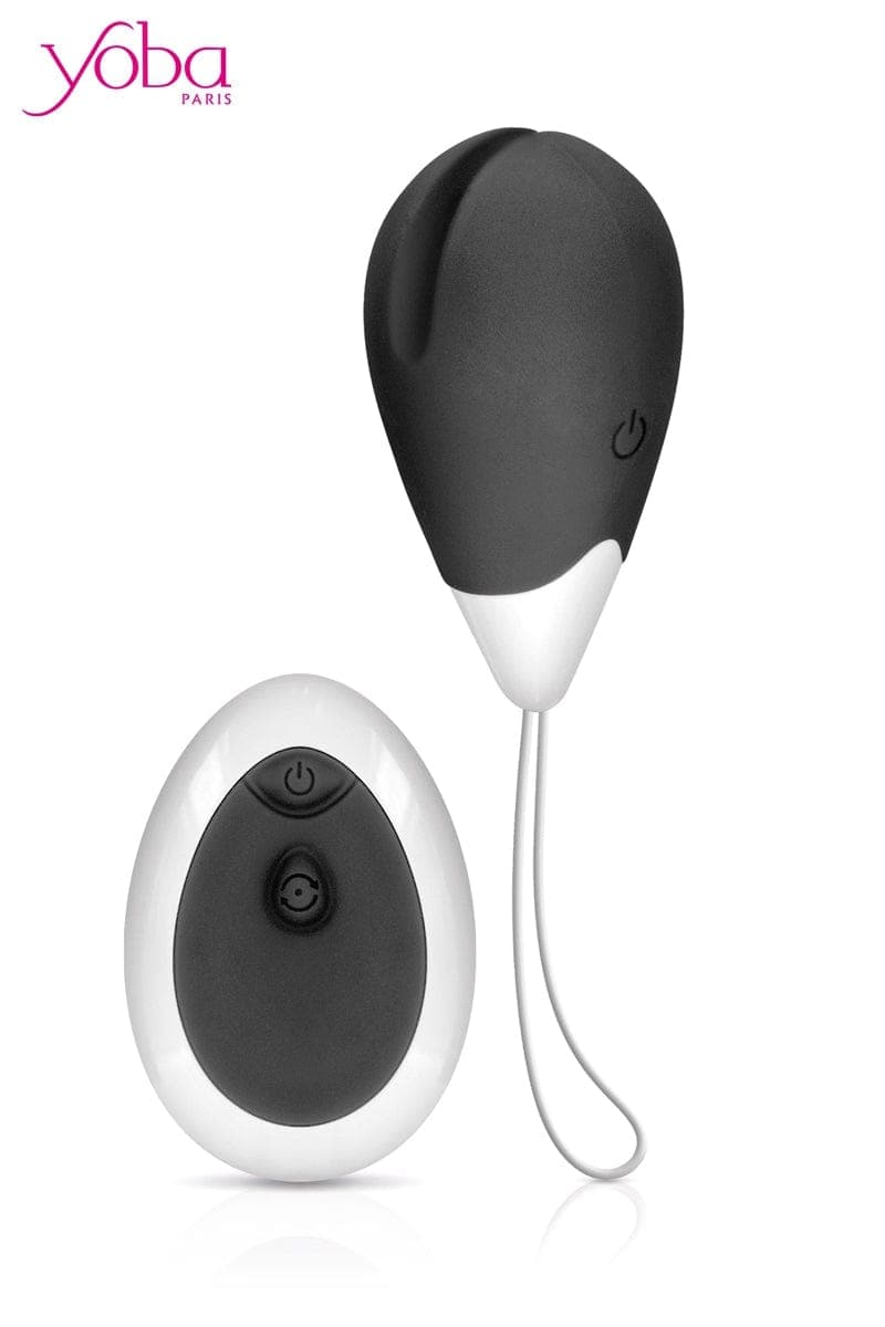 Oeuf clitoridien avec vibration puissante + télécommande sans fil Love Egg 2 noir - Yoba