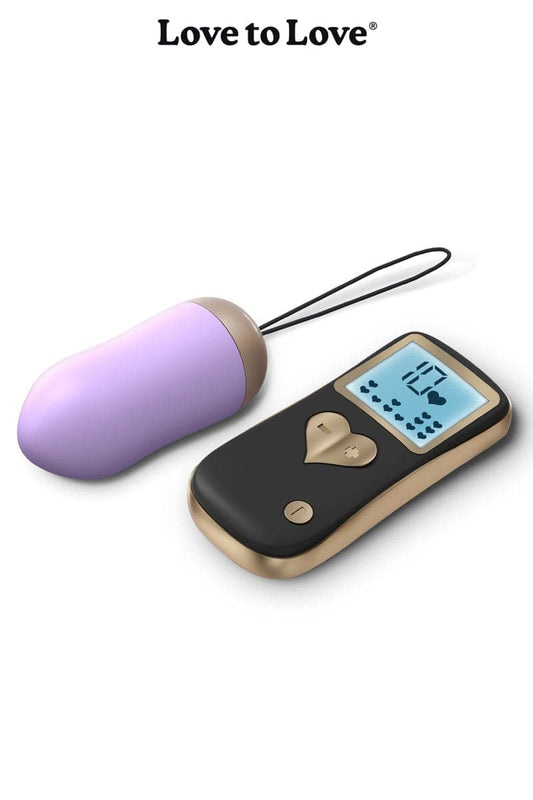 Oeuf vibrant à pile avec télécommande 7,5 x 3 cm Cry Baby Mauve - Love to Love