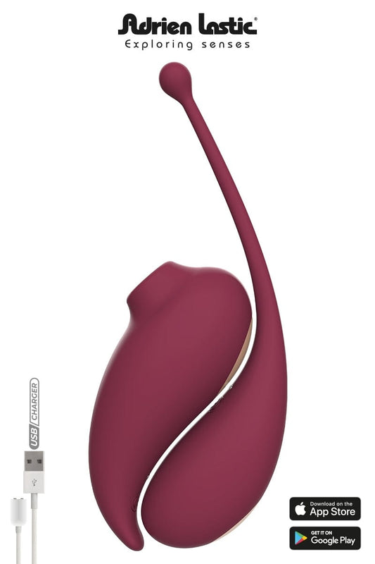 Oeuf vibrant et stimulateur clitoridien connectés Inspiration 9 modes vibrants - Adrien Lastic