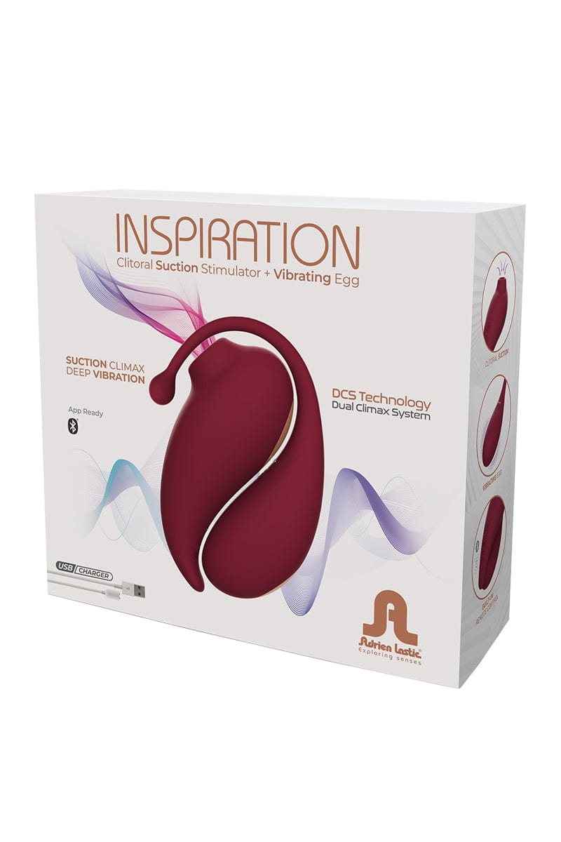 Oeuf vibrant et stimulateur clitoridien connectés Inspiration 9 modes vibrants - Adrien Lastic