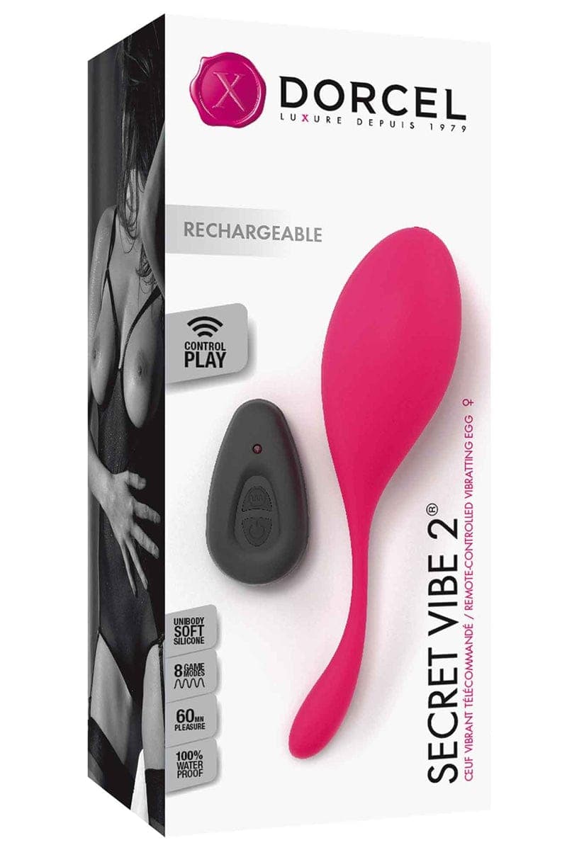 Oeuf vibrant plaisir vaginal point G télécommandé Secret Vibe 2 - Dorcel