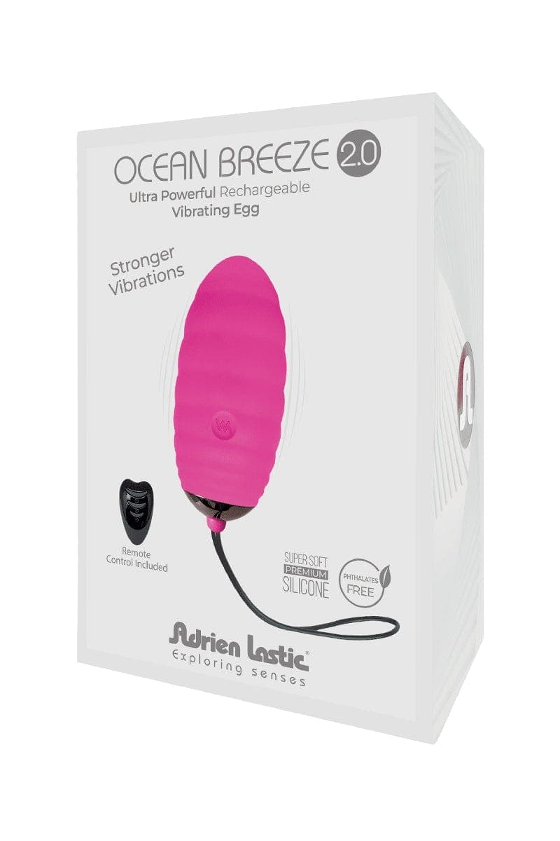 Oeuf vibrant puissant silencieux Ocean Breeze V2 rose 7,5cm - Adrien Lastic