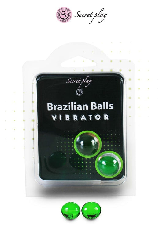 Pack 2 Brazillian balls lubrifiant effet vibration stimulante - Secret play