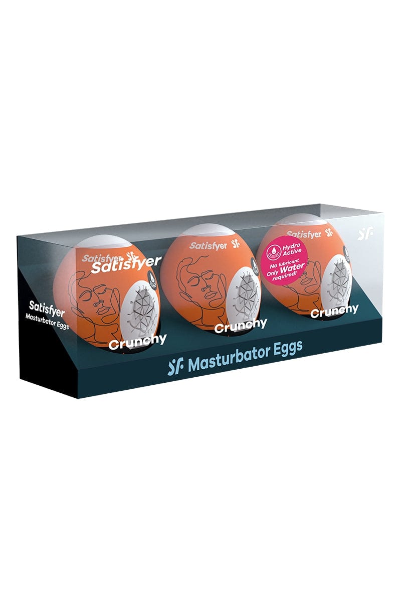 Pack de 3 masturbateurs de poche Riffle Eggs Crunchy 7 x 5 cm - Satisfyer