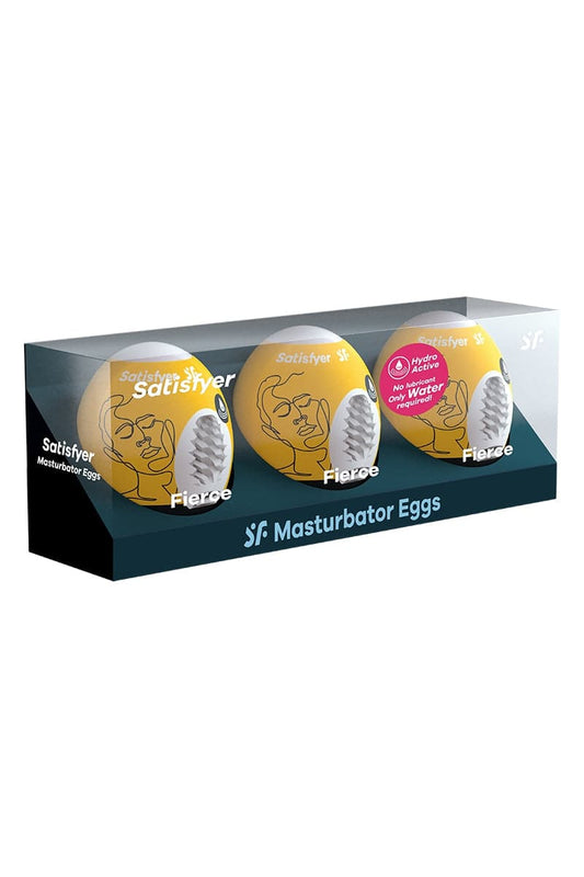 Pack de 3 masturbateurs masculins Eggs Fierce 7 x 5 cm - Satisfyer