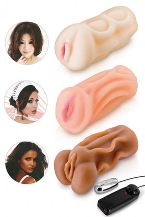 Pack de 3 masturbateurs vagin réalistes sensibilités différentes - Baile