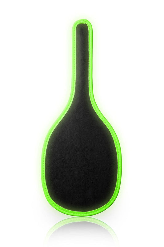 Paddle BDSM phosphorescent rond en cuir - Ouch!