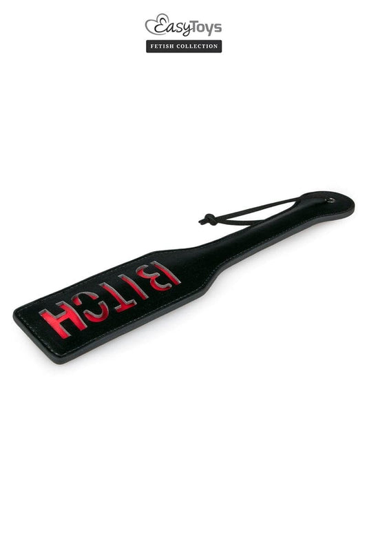 Paddle en cuir synthétique Bitch pour jeux de domination en couple - Easytoys Fetish Collection