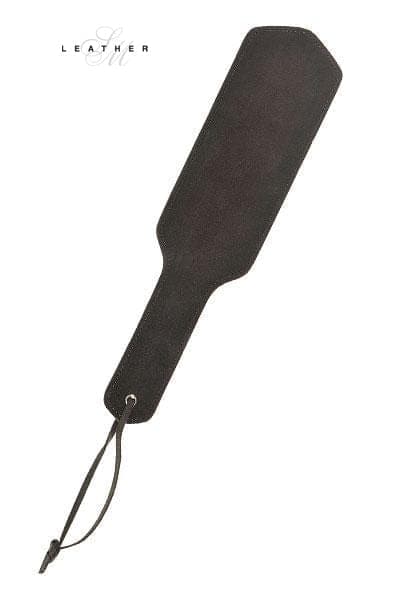 Paddle en cuir synthétique noir impact sec 33 cm pour pratique BDSM - Leather SM
