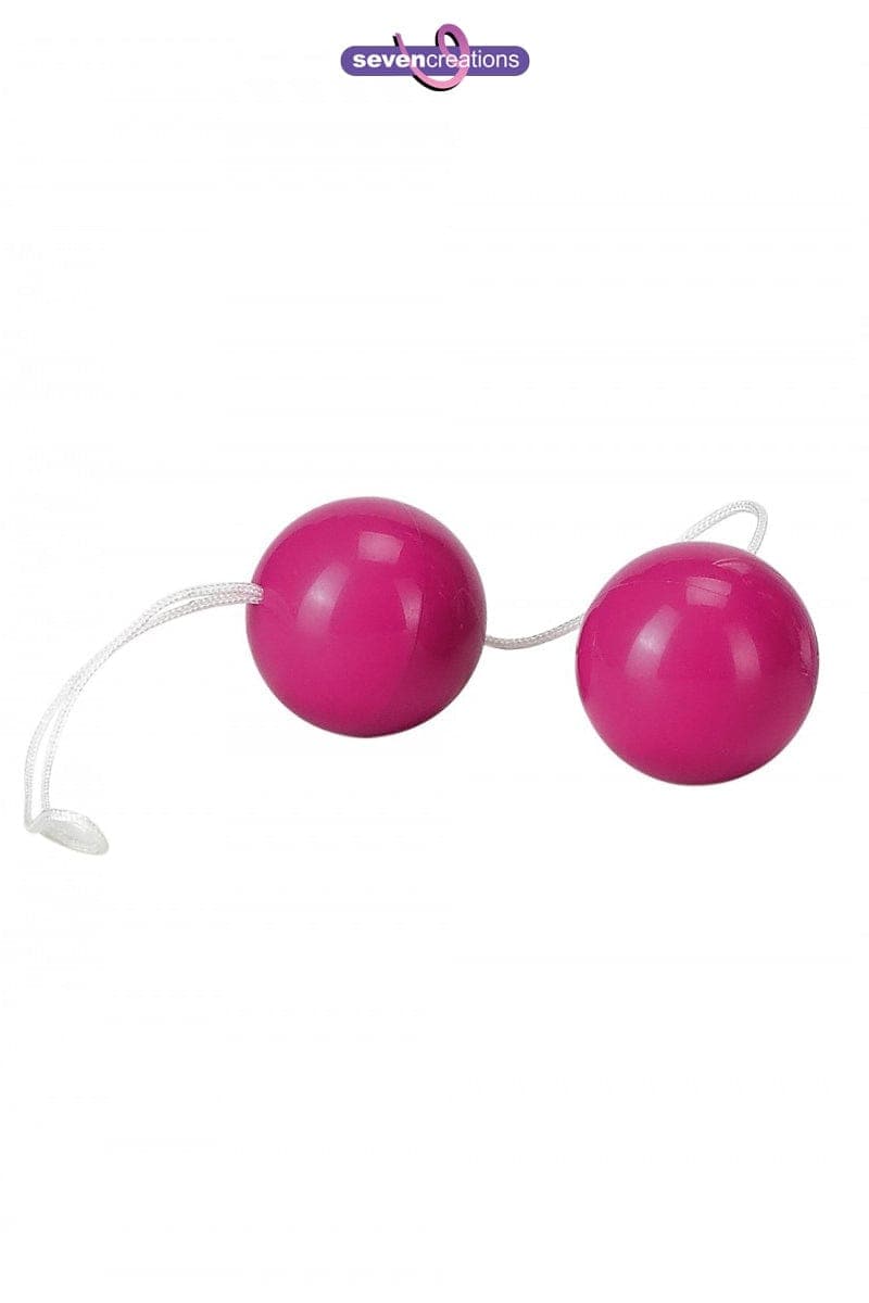 Paire de boules d’orgasme en plastique rose diamètre 3.5cm - Seven création