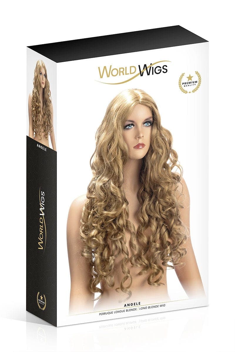 Perruque blonde sexy cheveux bouclés pour déguisement érotique en couple - World Wigs