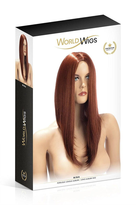 Perruque érotique pour soirée cosplay sexy en couple Nina auburn - World Wigs