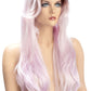 Perruque longue Aya couleur rose parme dégradé - World Wigs