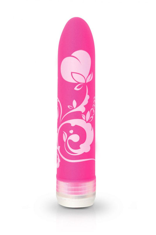 Petit vibro rose décoré pour plaisir vaginal Amour Vibrator 12cm débutant - Glamy