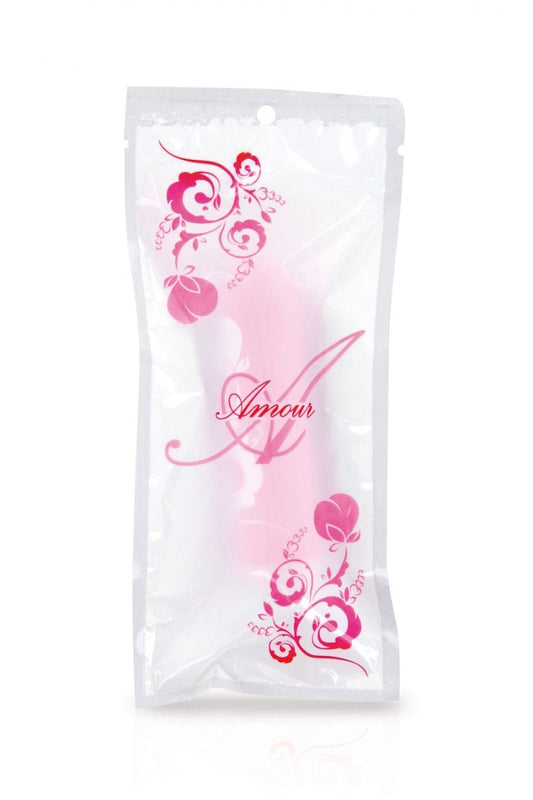 Petit vibro rose décoré pour plaisir vaginal Amour Vibrator 12cm débutant - Glamy