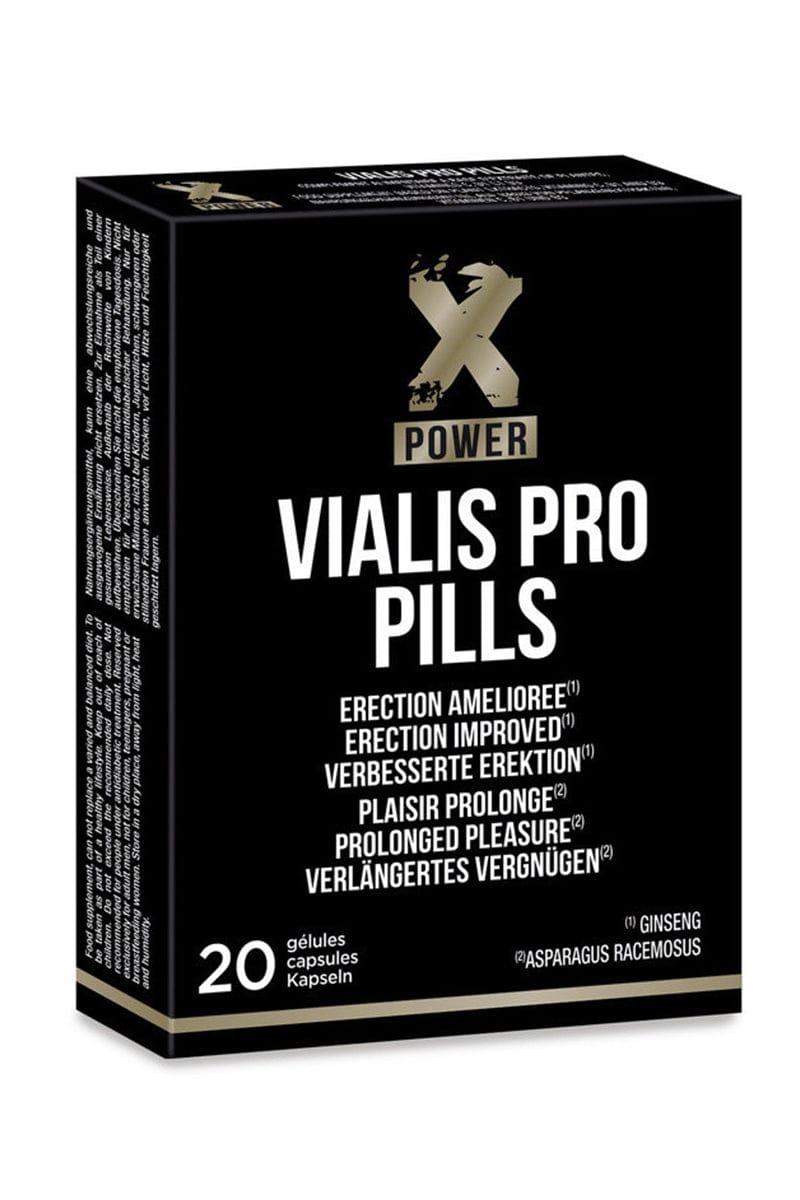 Pilules érection et retardant Vialis Pro pills x 20 gélules - Xpower