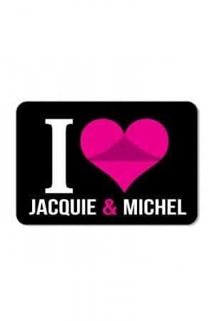 Plaque de porte I love J&M