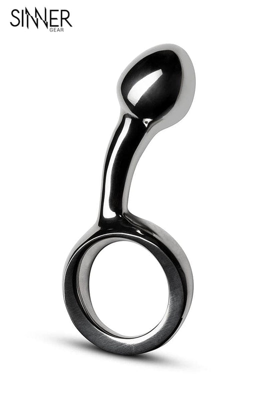 Plug anal en acier lisse pour stimulation prostate Plug + pochette de rangement - Sinner Gear