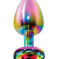 Plug anal en alu et bijou en verre Twilight Booty taille M 8,2cm - ToyJoy