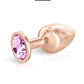 Plug anal en aluminium rose gold léger extra lisse M 9,3cm - Hidden Eden