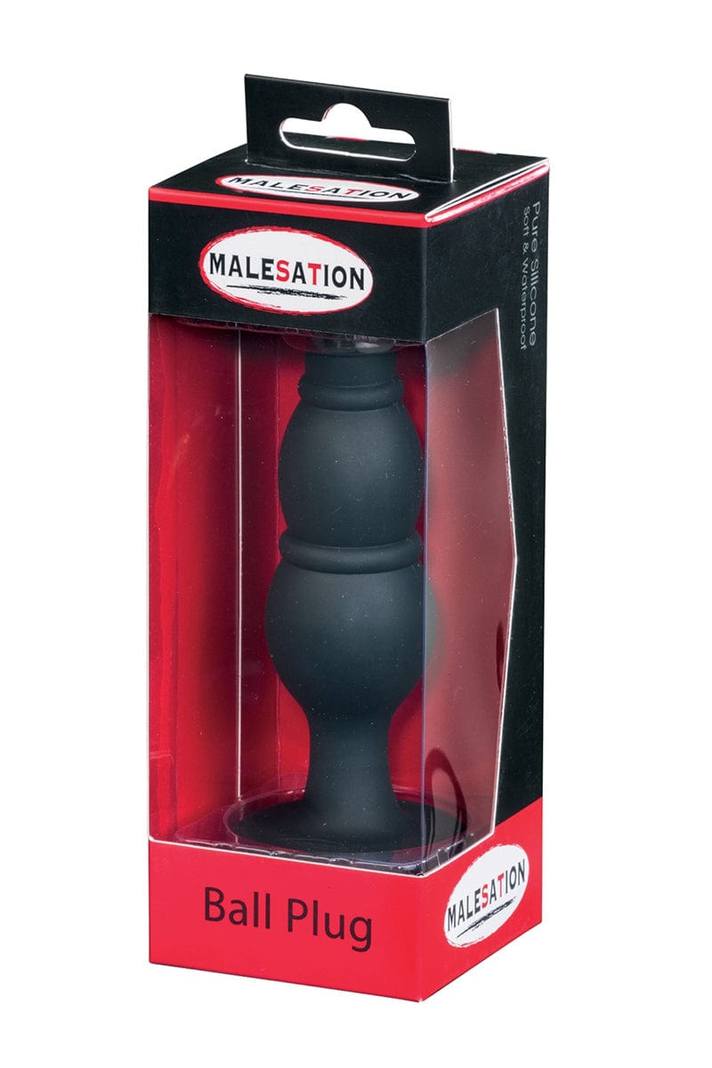 Plug anal en silicone avec ventouse 3,6cm Ball Plug - Malesation