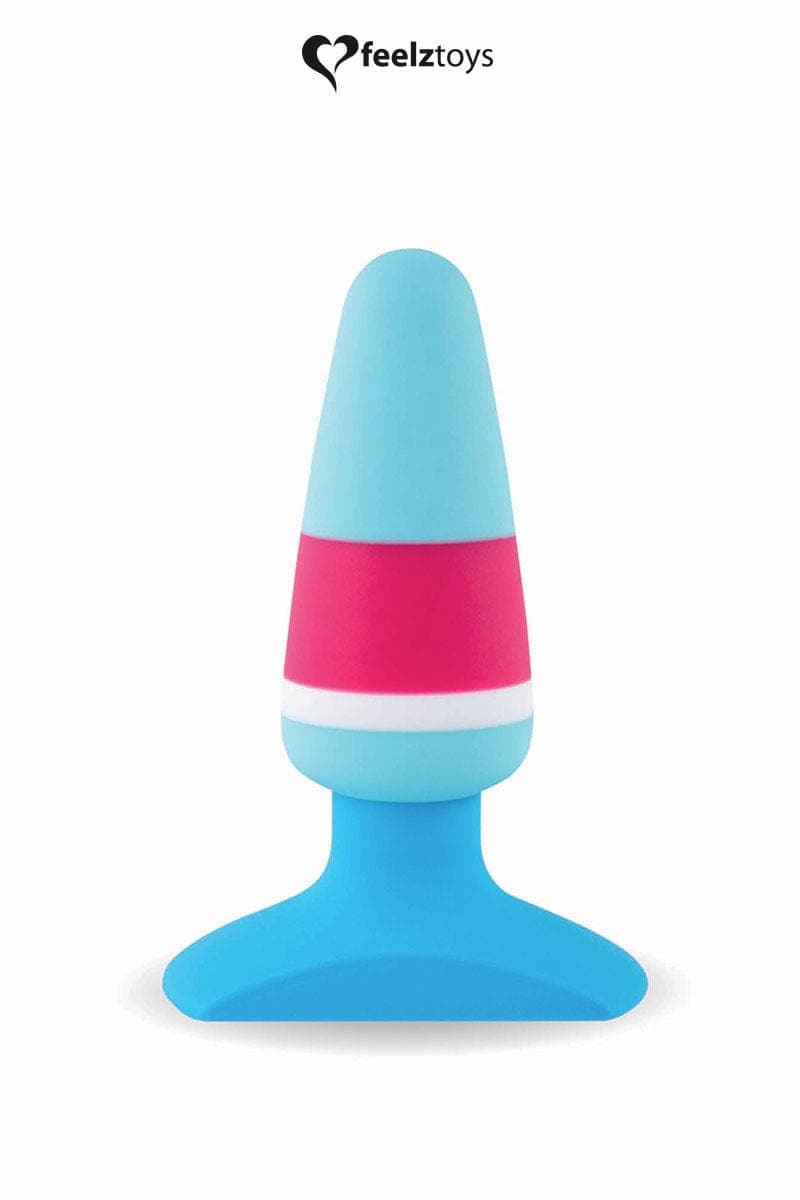Plug anal en silicone coloré pénétration agréable Plugz Colors n1 9cm- FeelzToys