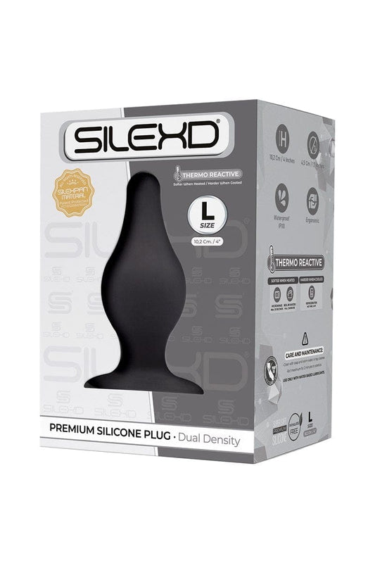 Plug anal en silicone double densité modèle 2 taille L 10,2cm pour débutant - SilexD