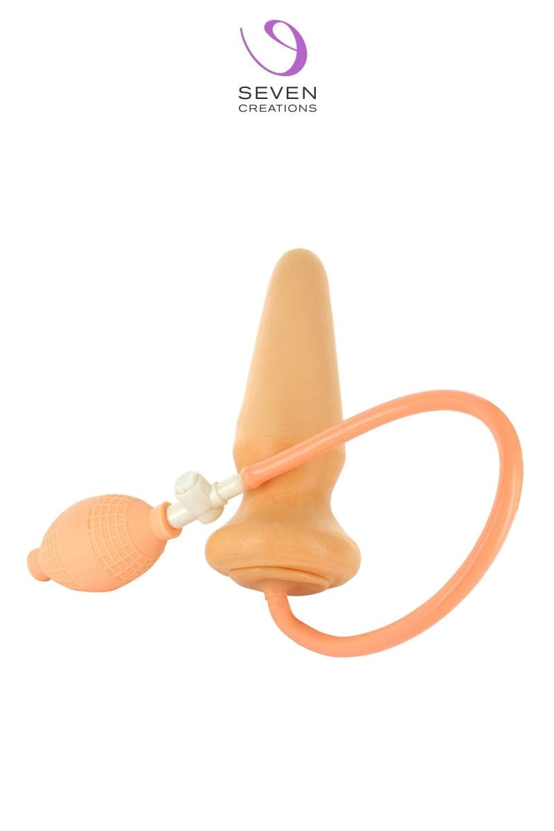 Plug anal gonflable avec poire débutant - Seven Créations