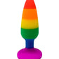 Plug anal LGBT arc en ciel Hiperloo taille S 9 x 2,4cm - Wooomy
