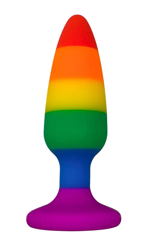 Plug anal LGBTQ+ Hiperloo Silicone Rainbow Plug L - Wooomy