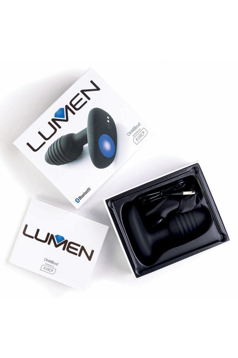 Plug anal lumineux en silicone vibrant connecté à distance Lumen 10,1cm - Kiiroo