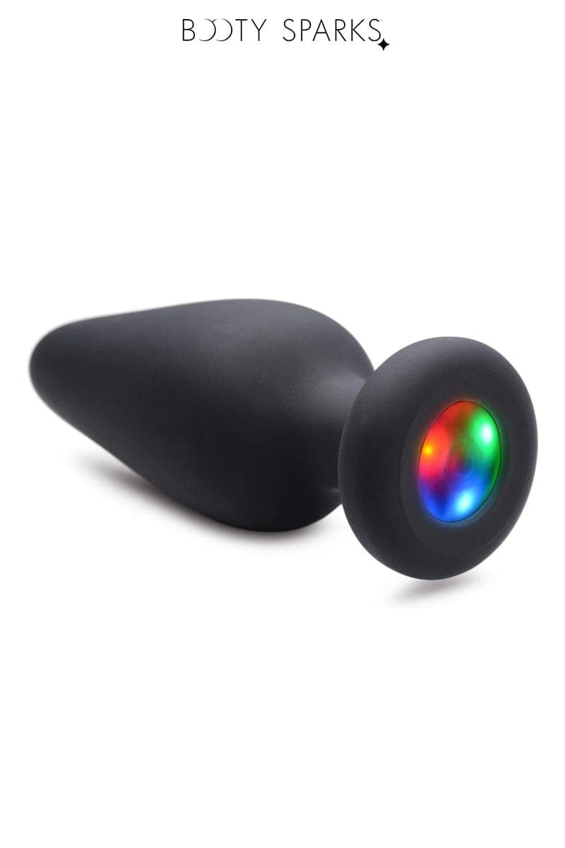 Plug anal lumineux L en silicone led 3 couleurs - Booty Sparks