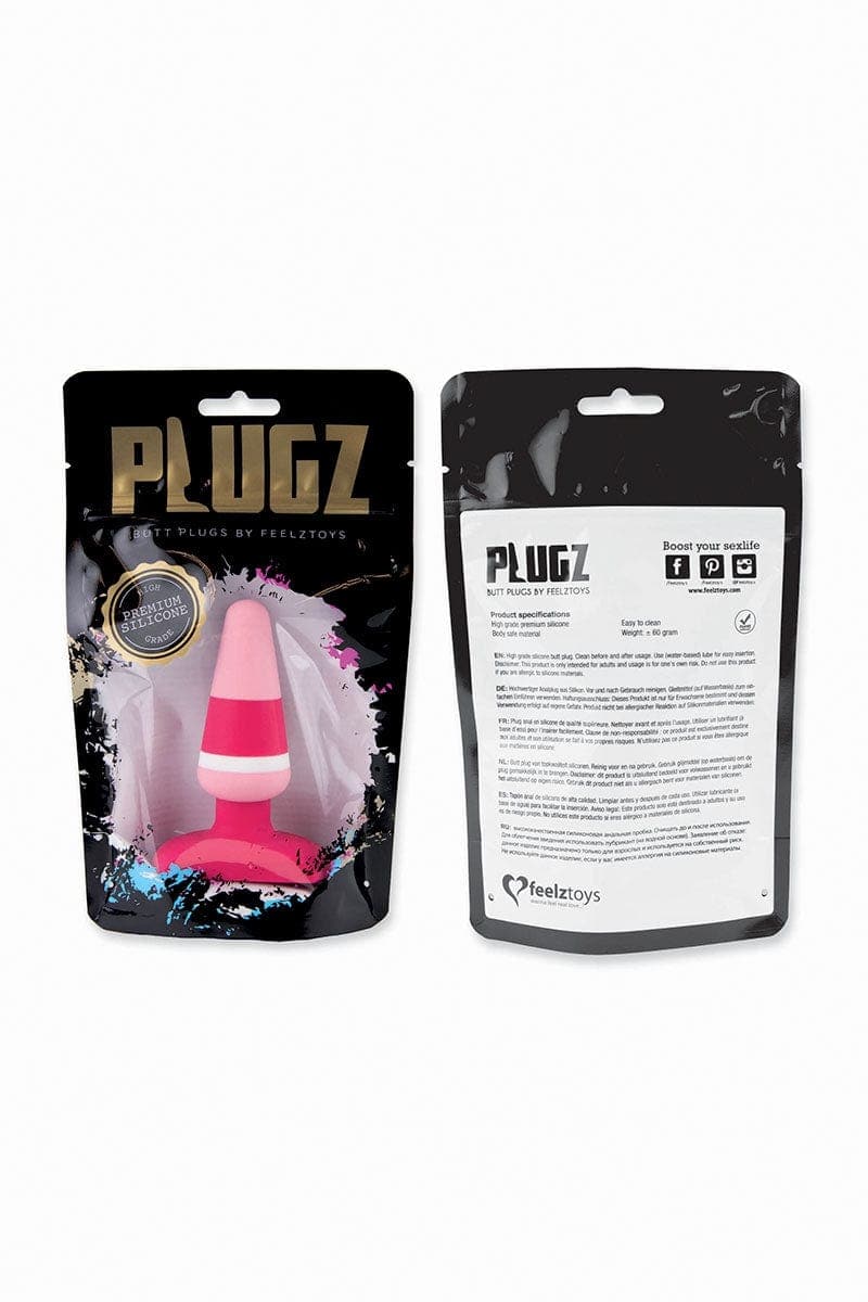 Plug anal mixte silicone doux 3,4 x 6,5 cm Plugz Colors n2 - FeelzToys