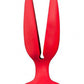 Plug anal ouvert avec ventouse 15 cm rouge en silicone - expert