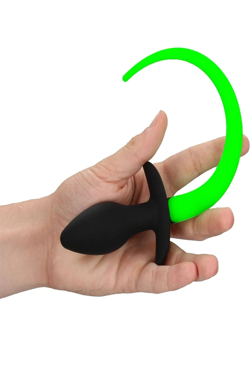 Plug anal queue de chien vert phosphorescent - Ouch