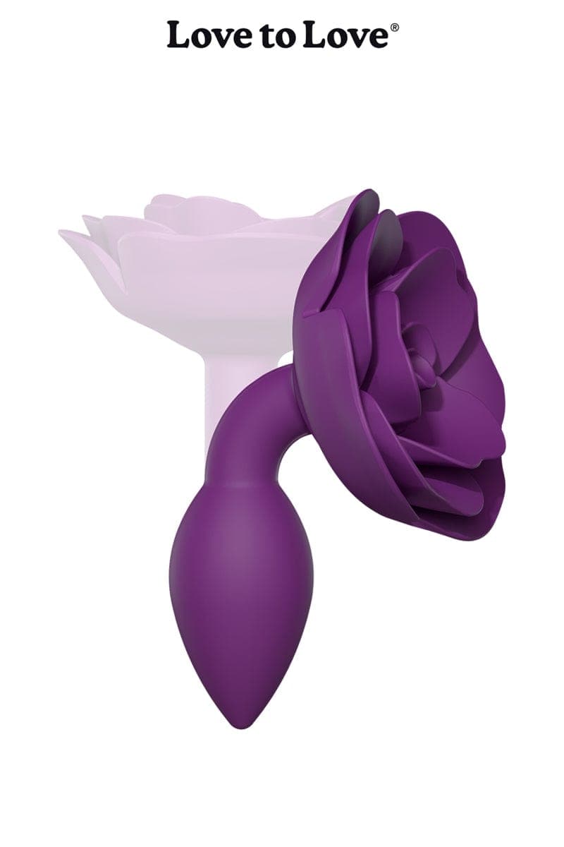 Plug anal rosebud forme rose 8 x 3 cm Open Roses Taille S - Love to Love
