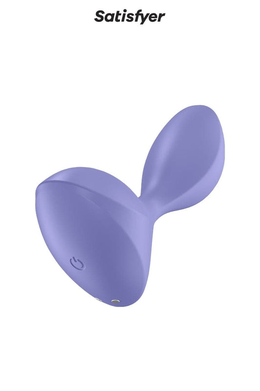 Plug anal unisexe connecté en silicone Sweet Seal lilas taille M 11cm - Satisfyer